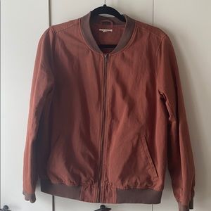 Burnt orange bomber jacket